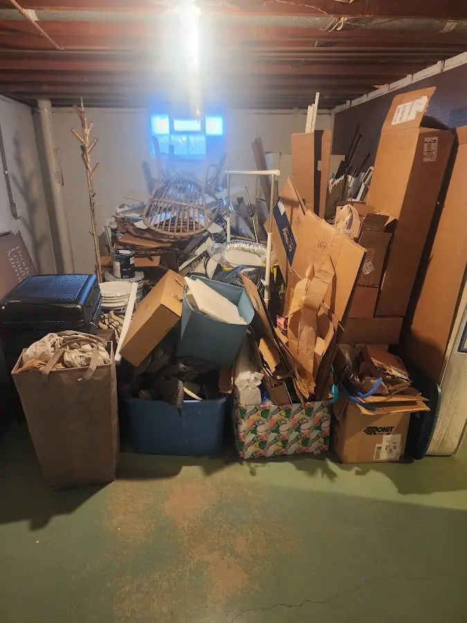 Roll-off dumpster container at job site for 20 Yard Dumpster Rental in Greenville